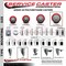 Service Caster 5'' Red Polyurethane Wheel Swivel 7/8'' Square Stem Caster Set 2 Brakes, 4PK SCC-SQ20S514-PPUB-RED-PLB-78-2-S-2 - alternate 2